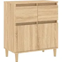vidaXL Dressoir 60x35x70 cm bewerkt hout sonoma eikenkleurig