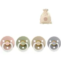 BIBS fopspenen T3 + speenzakje BolleToet - glow in the dark blush, vanilla, cloud en sage - 18+ maanden