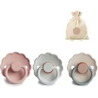 Frigg Daisy T2 - blush, bright white, cotton candy + Bolletoet speenzakje - 6-18 maanden