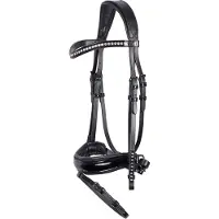 Harry's Horse - Hoofdstel Diamond Lacque - Zwart - Cob