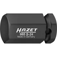 Hazet Krachtdopsleutelbit 985S-24 · 1/2 inch (12,5 mm) vierkant hol · Binnen-zeskant-profiel · SW 24 mm