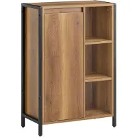SoBuy BZR65-PF wasmachinekast met uitschuifbare waszakken. Waszak, wasmand, wasbak, badkameraccessoire, vintage stijl. Afmetingen (ongeveer): 60x90x30 cm