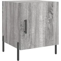 vidaXL Nachtkastje 40x40x50 cm bewerkt hout grijs sonoma eikenkleurig