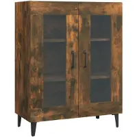 vidaXL Dressoir 69,5x34x90 cm bewerkt hout gerookt eikenkleurig
