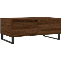vidaXL Salontafel 90x50x36,5 cm bewerkt hout bruin eikenkleur
