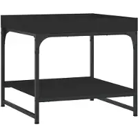 vidaXL Salontafel 49,5x49,5x45 cm bewerkt hout zwart