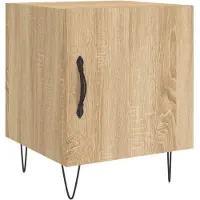 vidaXL Nachtkastje 40x40x50 cm bewerkt hout sonoma eikenkleurig