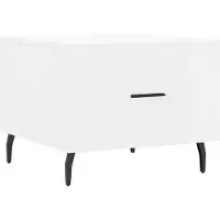 vidaXL Salontafel, hoogglanzwit, 50x50x40 cm, houtvezel