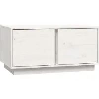 vidaXL Salontafel 80x50x40 cm massief grenenhout wit