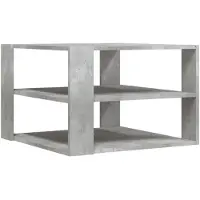 vidaXL Salontafel 58x58x40 cm bewerkt hout betongrijs