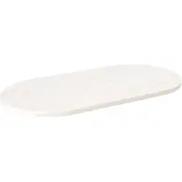 Super Merchant Tafelblad ovaal 100x50x2,5 cm massief grenenhout wit