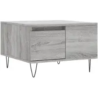 vidaXL Salontafel 55x55x36,5 cm bewerkt hout grijs sonoma eikenkleurig