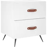 vidaXL Nachtkastje 40x35x47,5 cm bewerkt hout wit