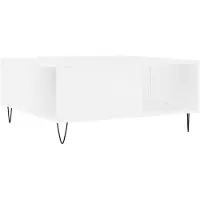 vidaXL Salontafel, wit, 80x80x36,5 cm, houtvezel