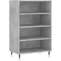 vidaXL Hoge kast 57x35x90 cm bewerkt hout betongrijs