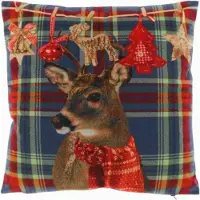 Unique living Sierkussen - Kerst - Rendier - 45 x 45 cm