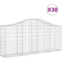 vidaXL Schanskorven 30 st gewelfd 200x30x80/100 cm ijzer