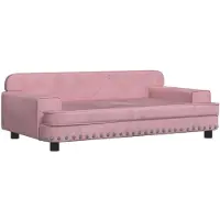 vidaXL Hondenmand 90x53x30 cm fluweel roze