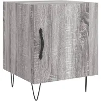 vidaXL Nachtkastje 40x40x50 cm bewerkt hout grijs sonoma eikenkleurig