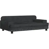 vidaXL Hondenmand 90x53x30 cm fluweel zwart