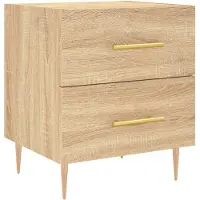 vidaXL Nachtkastje 40x35x47,5 cm bewerkt hout sonoma eikenkleurig