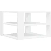 vidaXL Salontafel, wit, 58x58x40 cm, houtvezel
