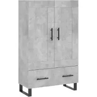 vidaXL Hoge kast 69,5x31x115 cm bewerkt hout betongrijs