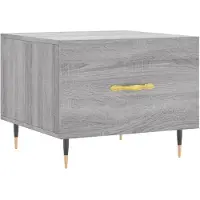 vidaXL Salontafel grijs Sonoma, 50x50x40 cm, houtvezel