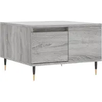 vidaXL Salontafel 55x55x36,5 cm bewerkt hout grijs sonoma eikenkleurig