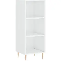 vidaXL Dressoir 34,5x32,5x90 cm bewerkt hout hoogglans wit