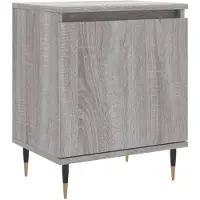 vidaXL Nachtkastje 40x30x50 cm bewerkt hout grijs sonoma eikenkleurig