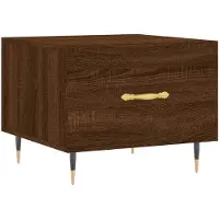 vidaXL Salontafel, bruin, eikenlook, 50x50x40 cm, houtvezel