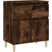 vidaXL Dressoir 60x35x70 cm bewerkt hout gerookt eikenkleurig