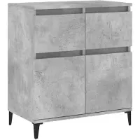 vidaXL Dressoir, betonkleur, 60x35x70 cm, houtvezelplaat