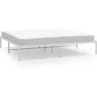 vidaXL Bedframe, metaal, wit, 180x200 cm