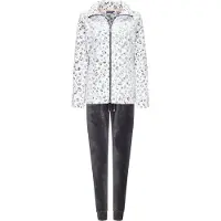 Rebelle dames huispak fleece - maat 40 - Panter - grijs