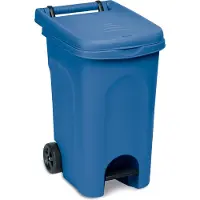 Stefanplast Container 'Urban' - 60 liter - Kliko - Pedaalemmer - Rolcontainer - Met wielen - Blauw