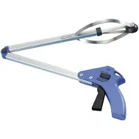 Maximex - grijparm telescopische handgreep grijphulp huishoudhulp grijper - 80x15 cm - blauw