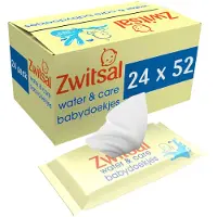 Zwitsal 2x Water & Care Babydoekjes met Zwitsalgeur 12x52 = 624 stuks
