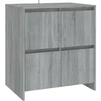 vidaXL Dressoir 70x41x75 cm bewerkt hout grijs sonoma eikenkleurig