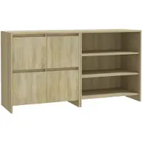 vidaXL 2 st Dressoirs bewerkt hout sonoma eikenkleurig