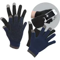 Holland Animal Care Excellent Rijhandschoen Magic Touch - One Size - Handschoenen met zilveren vezels voor bedienen scherm van uw mobieltje - De handschoen voor de jonge generatie - Zwart