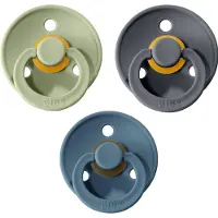 BIBS Speen Set 6 18 Maanden | Fopspeen Set 3 Stuks | Sage, Petrol, Iron