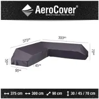 AeroCover Loungesethoes Anthracite Platform Right (375 x 300 x 90 x H30/45/70 cm)