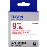 Epson LK-3WRN standaard tape rood op wit 9mm (origineel)