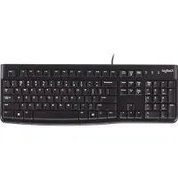 Logitech K120, Volledig formaat (100%), Bekabeld, USB, QWERTY, Zwart