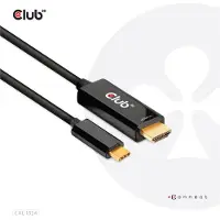 Club 3D CAC-1334 HDMI-kabel HDMI / USB-C Aansluitkabel HDMI-A-stekker, USB-C stekker 1.80 m Zwart