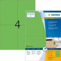 Herma Special 4399 permanent hechtende etiketten A4 105 x 148 mm groen (400 etiketten)