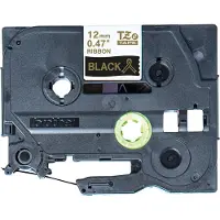 Brother TZe-R334 tape goud op zwart 12 mm (origineel)