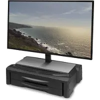 ACT AC8215 Monitor Standaard | Ultra Wide | 2 x Opberglades | Verstelbaar | Monitor Houder tot 32" en max10kg | Antislip